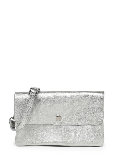 Sac Bandoulière Nine Cuir Milano Argent nine NI23067