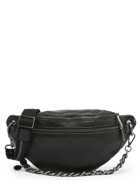 Belt Bag Vintage Leather Mila louise Black vintage 23689EX
