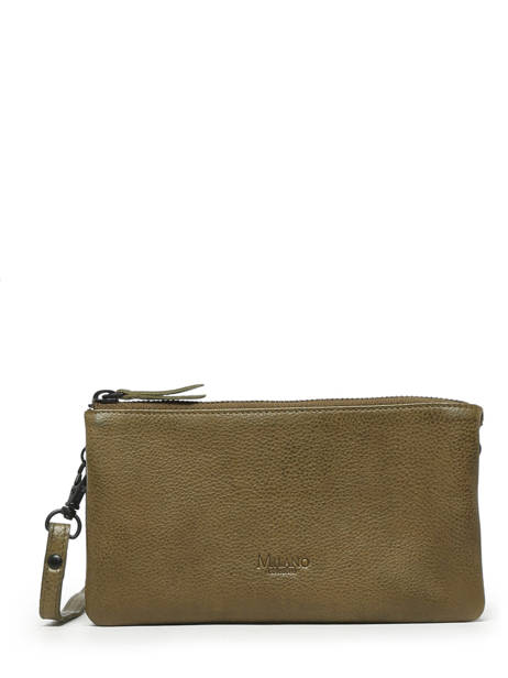 Ccrossbody Wallet Leather Milano Green four seasons SOPLW134