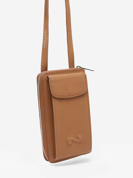 Leather Pocket Phone Pouch Nathan baume Brown n city 3 other view 2