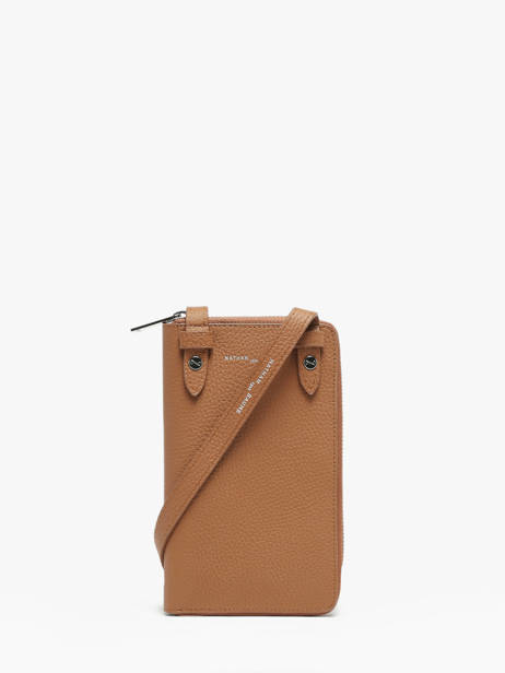Leather Pocket Phone Pouch Nathan baume Brown n city 3 other view 4
