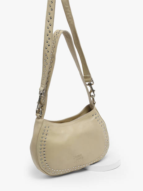 Sac Bandoulière Glam Cuir Basilic pepper Beige glam BGLA69 vue secondaire 2