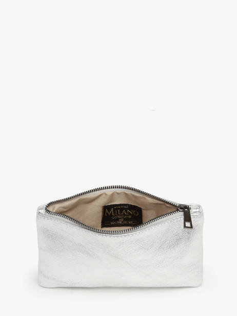 Leather Nine Pouch Milano Silver nine NI23063N other view 1