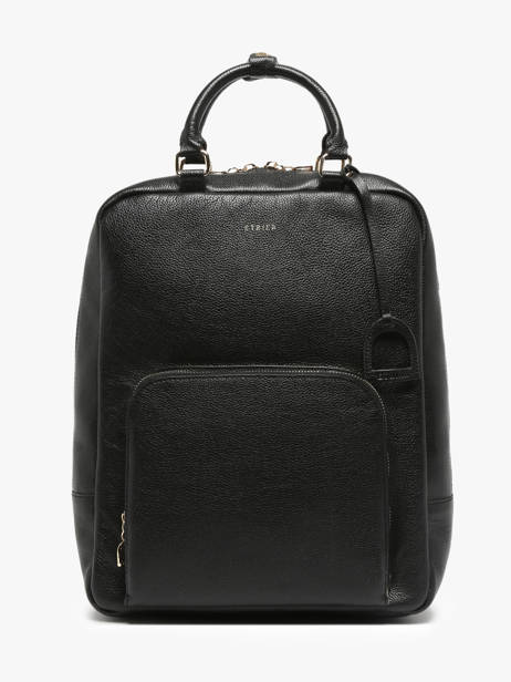 A4 Size Tradition Backpack Leather Etrier Black tradition ETRA037B