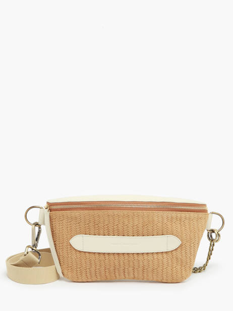 Suede Leather Neufmille Belt Bag With Braid Motif Marie martens Beige neufmille CVT