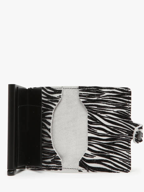 Leather Zebra Mini Wallet Secrid Black zebra MZE other view 2