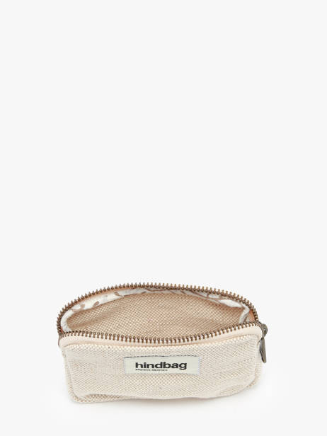 Porte-monnaie Hindbag Beige jute JU vue secondaire 1