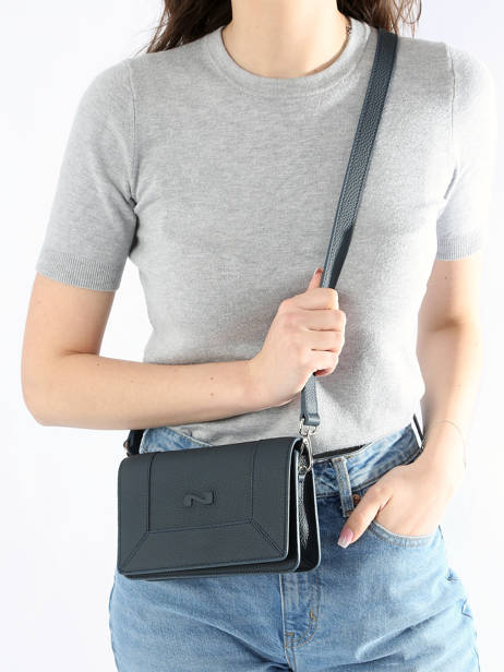 Leather Maastricht Crossbody Bag Nathan baume Blue mondrian 4 other view 1