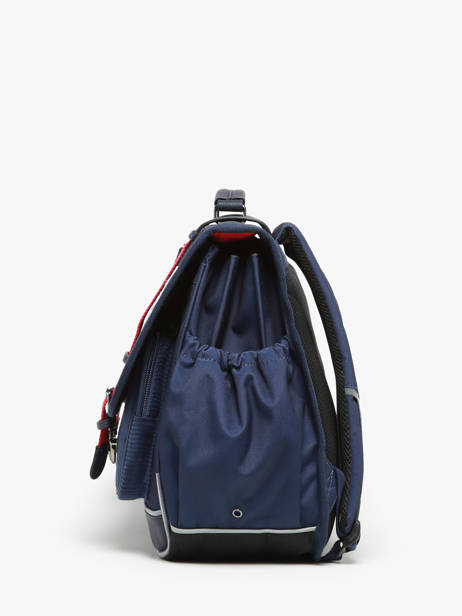 3-compartment Satchel Cameleon Blue vintage family boulanger CA41 other view 2