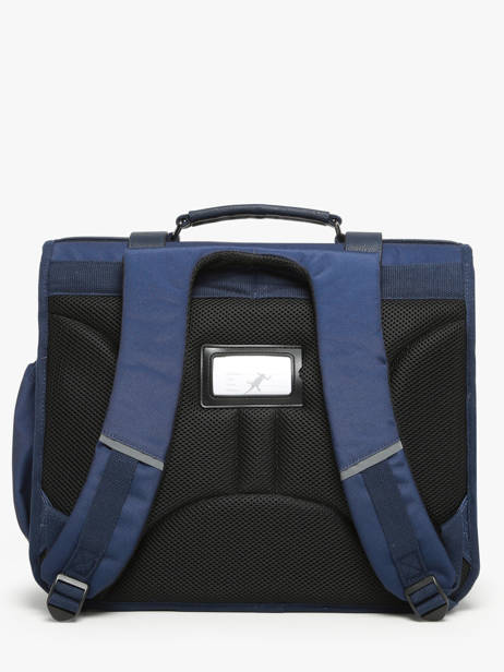 3-compartment Satchel Cameleon Blue vintage family boulanger CA41 other view 4