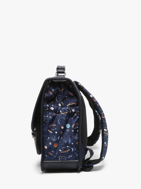 Satchel For Kids 2 Compartments Cameleon Blue retro CA35 other view 2