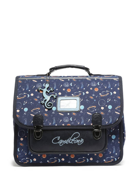 Satchel For Kids 2 Compartments Cameleon Blue retro CA35 other view 7