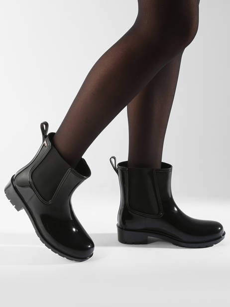 Rain Boots Tommy hilfiger Black women 8213BDS other view 1
