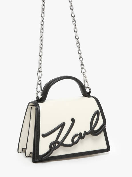 Sac Bandoulière K Signature Cuir Karl lagerfeld Blanc k signature 245W3072 vue secondaire 2