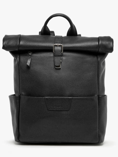 1 Compartment Backpack Flandres Leather Etrier Black flandres EFLA8102