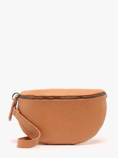 Leather Caviar Belt Bag Milano Brown caviar CA21123