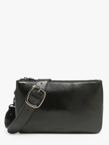 Shoulder Bag Emeraude Leather Etrier Black emeraude EEME0142