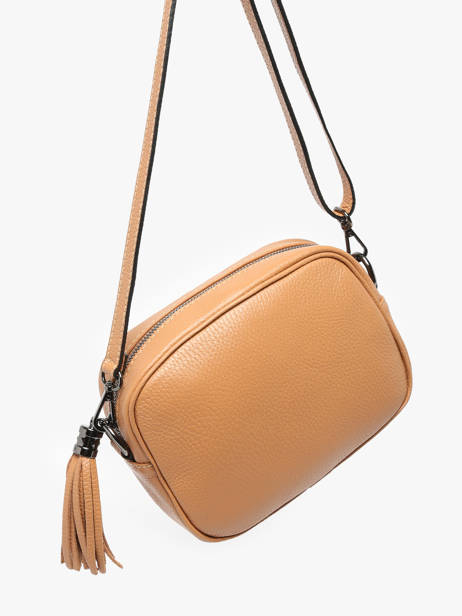 Sac BandouliÃ¨re Caviar Cuir Milano Marron caviar CA2006N vue secondaire 1