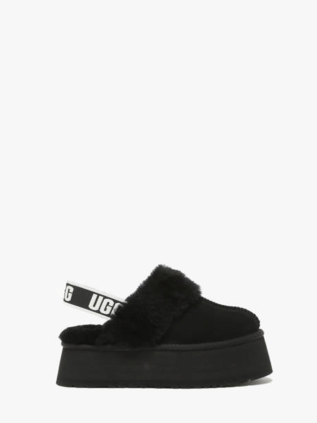 Slippers With Straps Funkette In Leather Ugg Black women 1113474