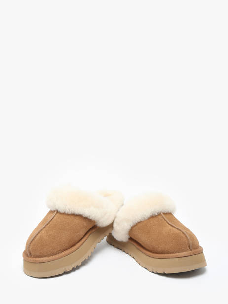 Platform Slippers Disquette In Leather Ugg Beige women 1122550 other view 3