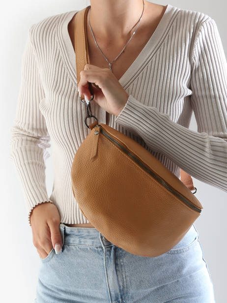 Leather Caviar Belt Bag Milano Brown caviar CA21123 other view 1