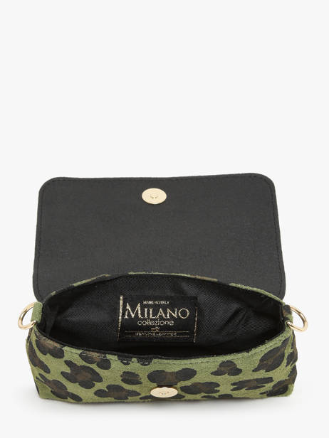 Sac Bandoulière Velvet Leopardo Cuir Milano Vert velvet leopardo VL24063 vue secondaire 3