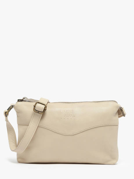 Sac Bandoulière Cow Cuir Basilic pepper Beige cow BCOW68