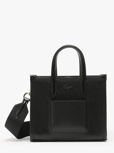 Shoulder Bag Chantaco Leather Lacoste Black chantaco NF4535KL