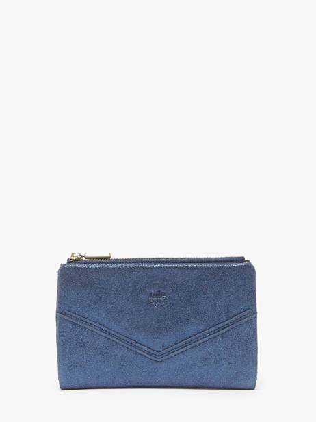 Wallet Leather Mila louise Blue vintage 3760XC