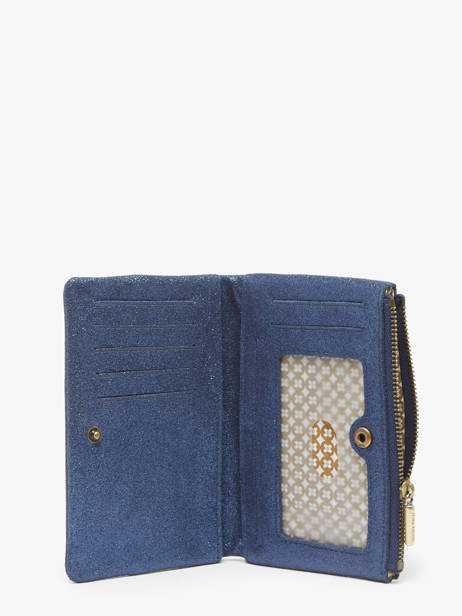 Wallet Leather Mila louise Blue vintage 3760XC other view 1