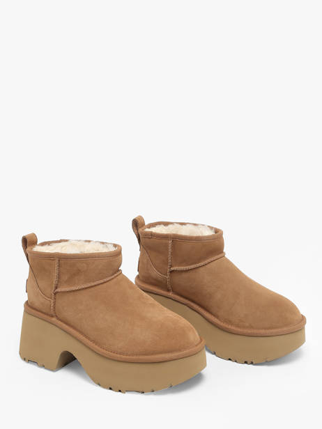 Platform Boots Classic Ultra Mini In Leather Ugg Brown women 1158311 other view 2
