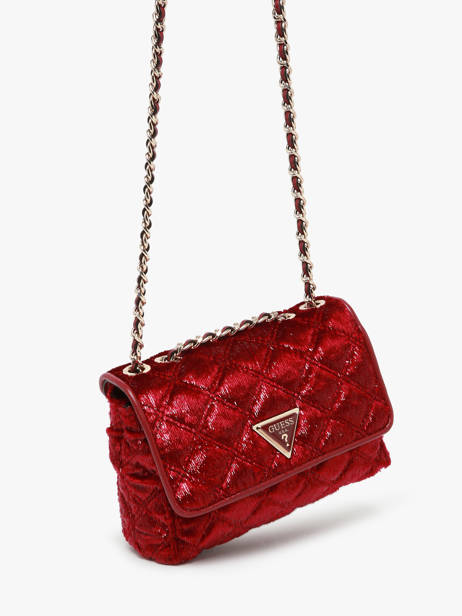 Crossbody Bag Giully Velvet Guess Red giully QE874874 other view 2