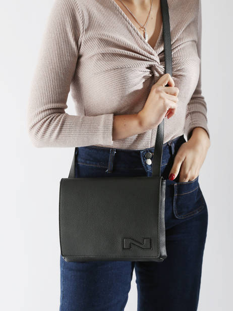 Leather Brugge Crossbody Bag Nathan baume Black n city 2 other view 1