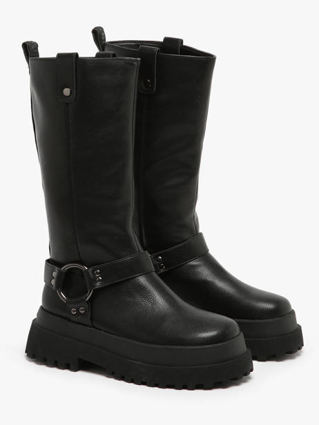 Boots Pluto Biker Buffalo Black women 1270103 other view 2