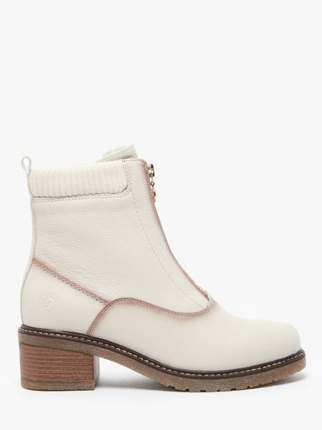 Boots In Leather Remonte Beige women 80