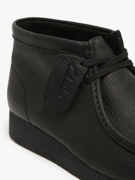 Chaussures Derbies Wallabee En Cuir Clarks Noir men 26179710 vue secondaire 2