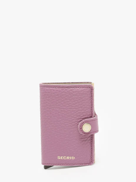 Card Holder Leather Secrid Violet pebble MPE