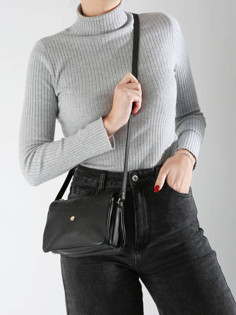 Shoulder Bag Luna Leather Hexagona Black luna 6820086 other view 1