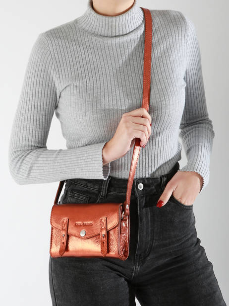 Leather Mini Indispensable Ginger Crossbody Bag Paul marius Orange ginger MINIGIN other view 1