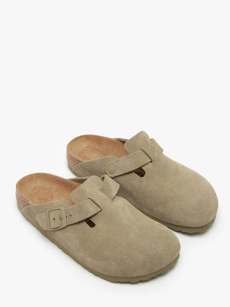 Mules Boston En Cuir Birkenstock Vert unisex 1025844 vue secondaire 2