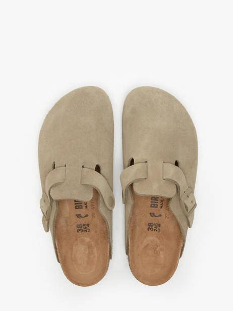 Mules Boston En Cuir Birkenstock Vert unisex 1025844 vue secondaire 4