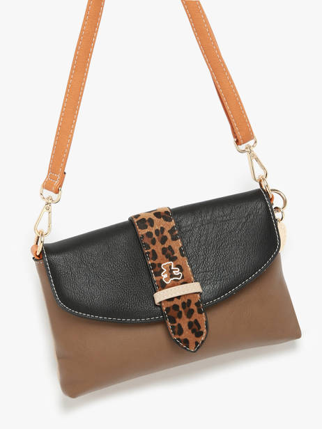 Shoulder Bag Leopard Lulu castagnette Black leopard SORRY other view 2