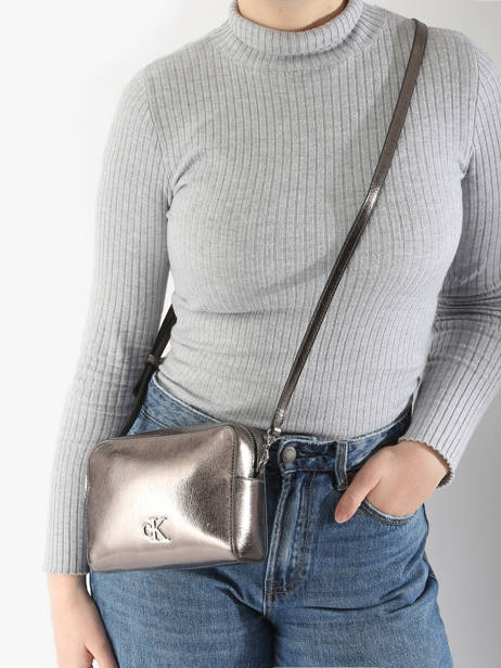 Shoulder Bag Minimal Mono Calvin klein jeans Silver minimal mono K612728 other view 1