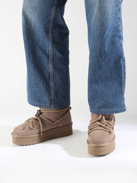 Boots Platform Mountain Colors of california Beige women CYWPLA12 other view 1