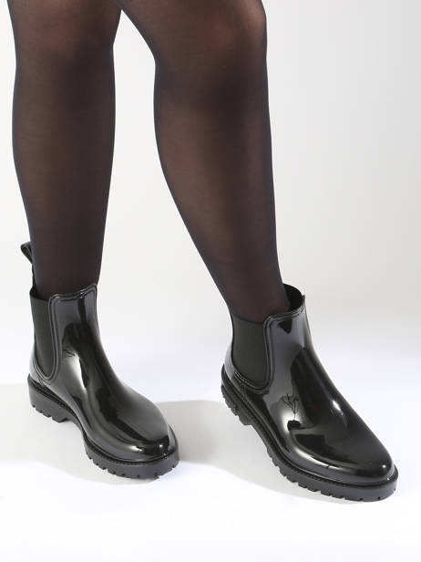 Rain Boots Gaudi Brillo Verbenas Black women 76002435 other view 2