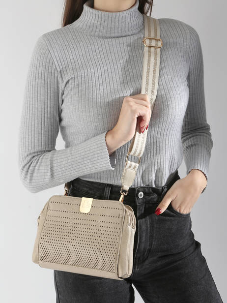 Shoulder Bag Ajoure Lulu castagnette Beige ajoure WINSTON other view 1