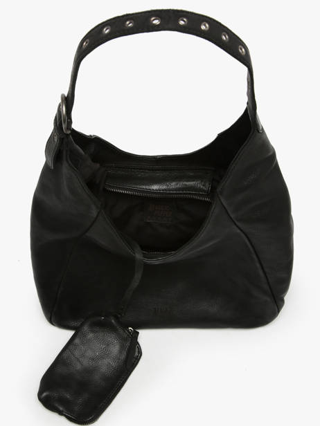 Shoulder Bag Barcelone Leather Basilic pepper Black barcelone BBAC06 other view 3