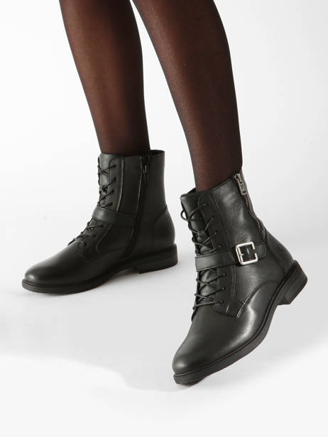 Boots In Leather Remonte Black women - D1U70-00 other view 1