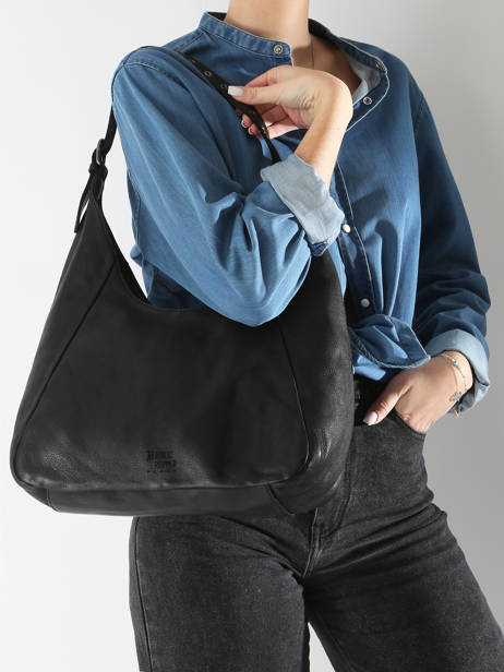 Shoulder Bag Barcelone Leather Basilic pepper Black barcelone BBAC06 other view 1