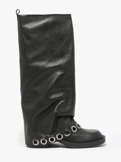 Boots In Leather N°6 Black women GE1